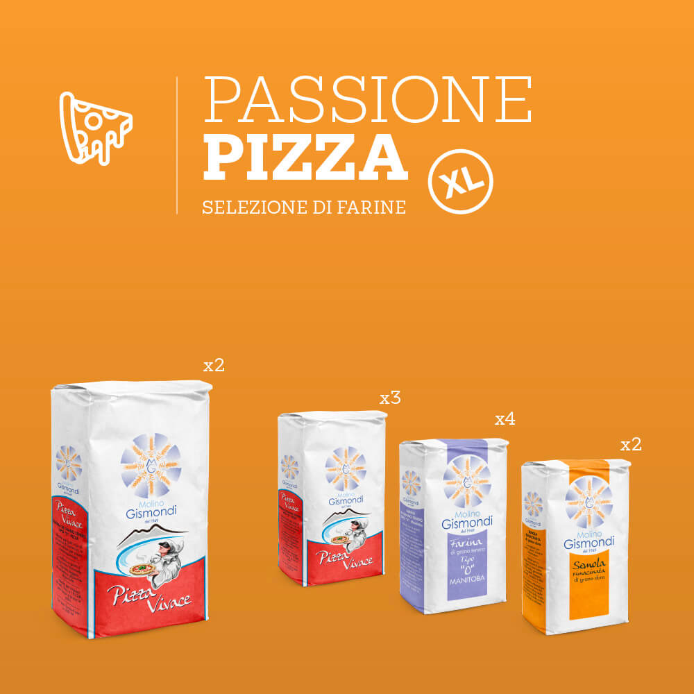 Selezione di farine per la pizza fatta in casa formato XL